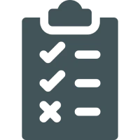 Checklist icon with check and cross marks
